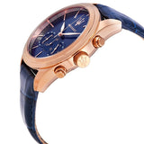 Buy Shop Maserati Traguardo Chronograph Blue Dial Blue Leather Strap Watch for Men - R8871612015 USA Online