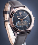 Buy Shop Maserati Traguardo Chronograph Blue Dial Brown Leather Strap Watch For Men - R8871612008 USA Online