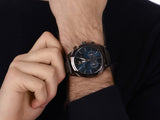 Buy Shop Maserati Traguardo Chronograph Blue Dial Brown Leather Strap Watch For Men - R8871612008 USA Online