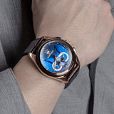 Buy Shop Maserati Traguardo Chronograph Blue Dial Brown Leather Strap Watch For Men - R8871612024 USA Online