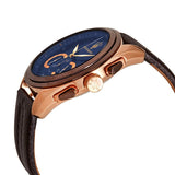 Buy Shop Maserati Traguardo Chronograph Blue Dial Brown Leather Strap Watch For Men - R8871612024 USA Online
