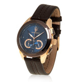Buy Shop Maserati Traguardo Chronograph Blue Dial Brown Leather Strap Watch For Men - R8871612024 USA Online