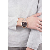 Buy Shop Maserati Traguardo Chronograph Brown Dial Two Tone Steel Strap Men's Watch - R8873612003 USA Online