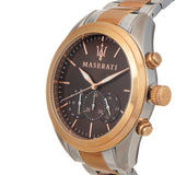 Buy Shop Maserati Traguardo Chronograph Brown Dial Two Tone Steel Strap Men's Watch - R8873612003 USA Online
