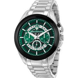 Buy Shop Maserati Traguardo Chronograph Green Dial Silver Steel Strap Watch For Men - R8873612060 USA Online