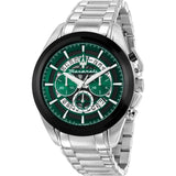 Buy Shop Maserati Traguardo Chronograph Green Dial Silver Steel Strap Watch For Men - R8873612060 USA Online