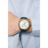 Buy Shop Maserati Traguardo Chronograph Grey Dial Leather Strap Men's Watch - R8871612016 USA Online