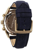 Buy Shop Maserati Traguardo Chronograph Grey Dial Leather Strap Men's Watch - R8871612016 USA Online