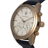 Buy Shop Maserati Traguardo Chronograph Grey Dial Leather Strap Men's Watch - R8871612016 USA Online