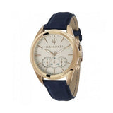 Buy Shop Maserati Traguardo Chronograph Grey Dial Leather Strap Men's Watch - R8871612016 USA Online