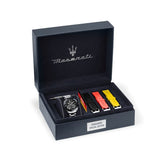 Buy Shop Maserati Traguardo Chronograph Limited Edition Black Dial Silver Steel Strap Watch for Men - R8873612062 USA Online