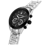 Buy Shop Maserati Traguardo Chronograph Limited Edition Black Dial Silver Steel Strap Watch for Men - R8873612062 USA Online