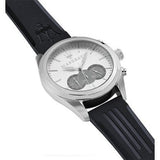 Buy Shop Maserati Traguardo Chronograph Silver Dial Black Rubber Strap Watch for Men - R8871612012 USA Online