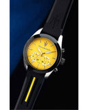 Buy Shop Maserati Traguardo Chronograph Yellow Dial Black Silicone Strap Watch For Men - R8871612045 USA Online