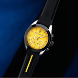 Buy Shop Maserati Traguardo Chronograph Yellow Dial Black Silicone Strap Watch For Men - R8871612045 USA Online