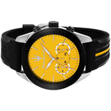 Buy Shop Maserati Traguardo Chronograph Yellow Dial Black Silicone Strap Watch For Men - R8871612045 USA Online