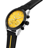 Buy Shop Maserati Traguardo Chronograph Yellow Dial Black Silicone Strap Watch For Men - R8871612045 USA Online