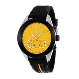 Buy Shop Maserati Traguardo Chronograph Yellow Dial Black Silicone Strap Watch For Men - R8871612045 USA Online
