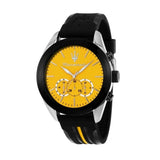 Buy Shop Maserati Traguardo Chronograph Yellow Dial Black Silicone Strap Watch For Men - R8871612045 USA Online