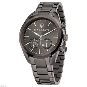 Buy Shop Maserati Traguardo Gun Metal Dial Grey Steel Strap Watch For Men - R8873612002 USA Online