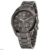 Buy Shop Maserati Traguardo Gun Metal Dial Grey Steel Strap Watch For Men - R8873612002 USA Online