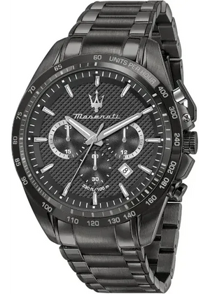 Buy Shop Maserati Traguardo Limited Edition Chronograph Black Dial Black Steel Strap Watch for Men - R8873612045 USA Online