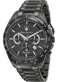 Buy Shop Maserati Traguardo Limited Edition Chronograph Black Dial Black Steel Strap Watch for Men - R8873612045 USA Online