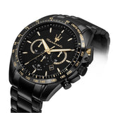 Buy Shop Maserati Traguardo Limited Edition Chronograph Black Dial Black Steel Strap Watch for Men - R8873612051 USA Online