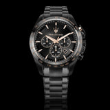 Buy Shop Maserati Traguardo Limited Edition Chronograph Black Dial Black Steel Strap Watch for Men - R8873612051 USA Online