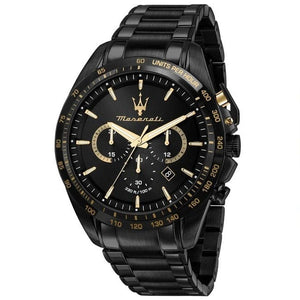 Buy Shop Maserati Traguardo Limited Edition Chronograph Black Dial Black Steel Strap Watch for Men - R8873612051 USA Online