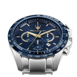 Buy Shop Maserati Traguardo Limited Edition Chronograph Blue Dial Silver Steel Strap Watch for Men - R8873612052 USA Online