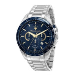 Buy Shop Maserati Traguardo Limited Edition Chronograph Blue Dial Silver Steel Strap Watch for Men - R8873612052 USA Online
