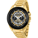 Buy Shop Maserati Traguardo Skeleton Black Dial Gold Steel Strap Watch For Men - R8873612058 USA Online