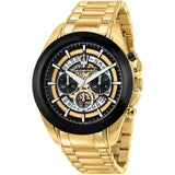 Buy Shop Maserati Traguardo Skeleton Black Dial Gold Steel Strap Watch For Men - R8873612058 USA Online