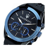 Buy Shop Maserati Traguardo Sports Blue Dial Black Rubber Strap Watch For Men - R8871612006 USA Online