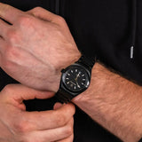 Buy Shop Maserati Triconic Analog Black Dial Black Steel Strap Watch For Men - R8853139004 USA Online