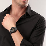 Buy Shop Maserati Triconic Analog Black Dial Black Steel Strap Watch For Men - R8853139004 USA Online