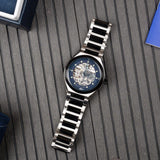 Buy Shop Maserati Triconic Automatic Skeleton Blue Dial Watch For Men - R8823139001 USA Online