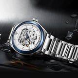 Buy Shop Maserati Triconic Automatic Skeleton Grey Dial Silver Steel Strap Watch For Men - R8823139002 USA Online