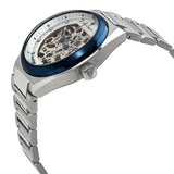 Buy Shop Maserati Triconic Automatic Skeleton Grey Dial Silver Steel Strap Watch For Men - R8823139002 USA Online