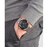 Buy Shop Maserati Triconic Chronograph Black Dial Silver Steel Strap Watch For Men - R8873639002 USA Online