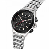 Buy Shop Maserati Triconic Chronograph Black Dial Silver Steel Strap Watch For Men - R8873639002 USA Online