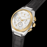 Buy Shop Maserati Triconic Chronograph White Dial Black Leather Strap Watch For Men - R8871639004 USA Online