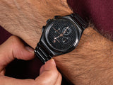 Buy Shop Maserati Triconic Quartz Black Dial Black Steel Strap Watch For Men - R8873639003 USA Online