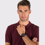 Buy Shop Maserati Triconic Quartz Black Dial Black Steel Strap Watch For Men - R8873639003 USA Online