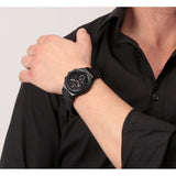 Buy Shop Maserati Triconic Quartz Black Dial Black Steel Strap Watch For Men - R8873639003 USA Online
