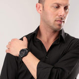 Buy Shop Maserati Triconic Quartz Black Dial Black Steel Strap Watch For Men - R8873639003 USA Online
