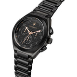 Buy Shop Maserati Triconic Quartz Black Dial Black Steel Strap Watch For Men - R8873639003 USA Online