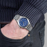 Buy Shop Maserati Triconic Quartz Blue Dial Silver Steel Strap Watch For Men - R8853139002 USA Online