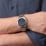 Buy Shop Maserati Triconic Quartz Blue Dial Silver Steel Strap Watch For Men - R8853139002 USA Online